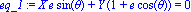 eq_1 := X*e*sin(theta)+Y*(1+e*cos(theta)) = 0