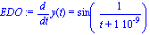 EDO := diff(y(t), t) = sin(1/(t+0.1e-8))
