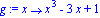 g := proc (x) options operator, arrow; x^3-3*x+1 end proc