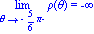 Limit(rho(theta), theta = -5/6*Pi, left) = -infinity