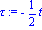 tau := -1/2*t