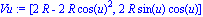 Vu := [2*R-2*R*cos(u)^2, 2*R*sin(u)*cos(u)]