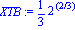 XTB := 1/3*2^(2/3)
