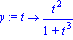 y := proc (t) options operator, arrow; t^2/(1+t^3) end proc