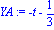 YA := -t-1/3