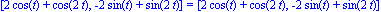 [2*cos(t)+cos(2*t), -2*sin(t)+sin(2*t)] = [2*cos(t)+cos(2*t), -2*sin(t)+sin(2*t)]