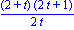 1/2*(2+t)*(2*t+1)/t