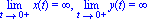Limit(x(t), t = 0, right) = infinity, Limit(y(t), t = 0, right) = infinity
