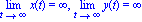 Limit(x(t), t = infinity) = infinity, Limit(y(t), t = infinity) = infinity
