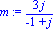 m := 3*j/(-1+j)