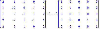 matrix([[2, 1, -1, 0, 1], [1, -10, 0, -1, -2], [1, 2, -1, 1, 2], [2, -2, 1, -1, 1], [2, 2, 1, 0, 2]]), 