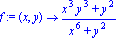 f := proc (x, y) options operator, arrow; (x^3*y^3+y^2)/(x^6+y^2) end proc