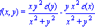 f(x, y) = x*y^2*epsilon(y)/(x^2+y^2)-y*x^2*epsilon(x)/(x^2+y^2)