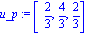 u_p := vector([2/3, 4/3, 2/3])