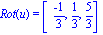 Rot(u) = vector([(-1)/3, 1/3, 5/3])