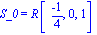 S_0 = R*vector([(-1)/4, 0, 1])