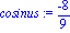 cosinus := (-8)/9
